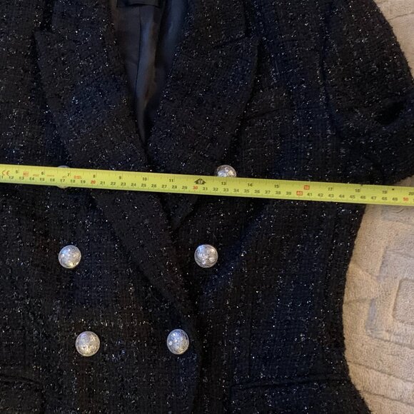 Dynamite Paloma Double Breast Blazer - Sparkling Black - Balmain Style - Picture 11 of 15